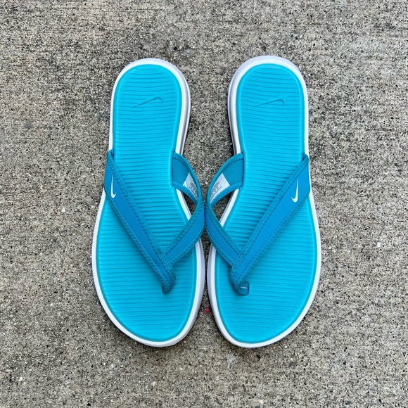 WMNS NIKE ULTRA CELSO THONG LIGHT BLUES OCEANS FLIPS FLOPS - Picture 6 of 12